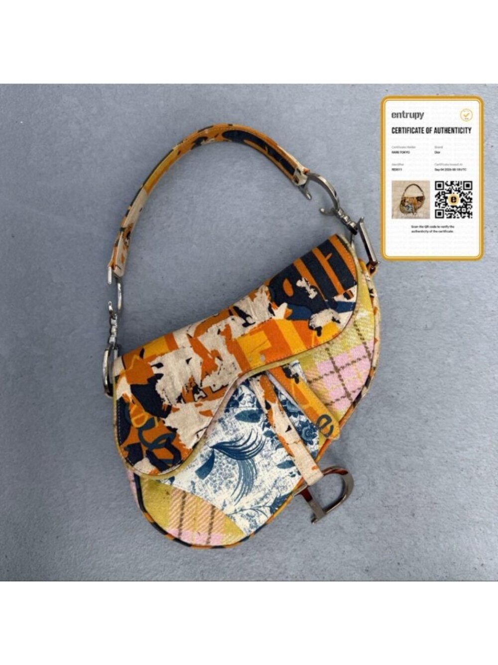 Dior Galliano Saddle Shoulder Bag Multicolor